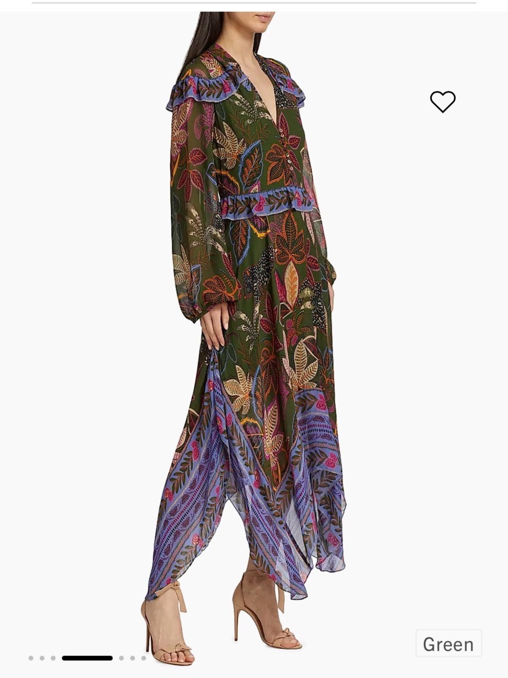 FARM Rio Wild Jungle Handkerchief Midi-Dress